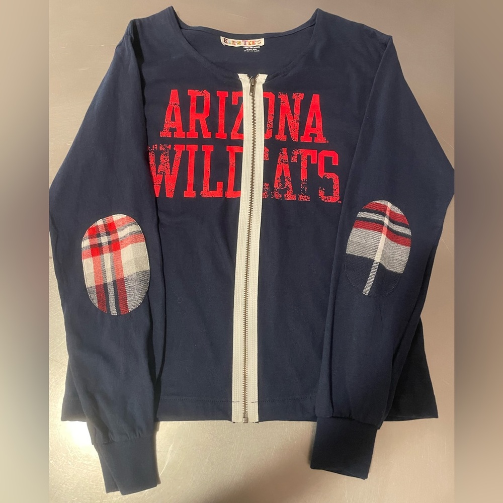 University of Arizona zip front long sleeve tshirt